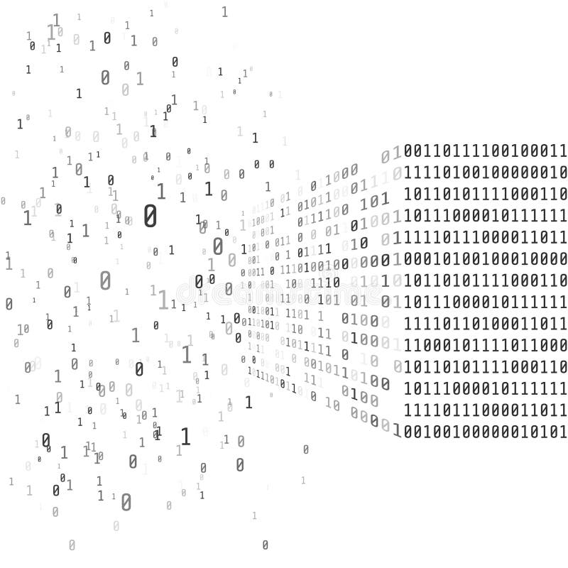 Concepto grande de los datos Código binario de la matriz Sistema elegante de la inteligencia artificial ilustración del vector