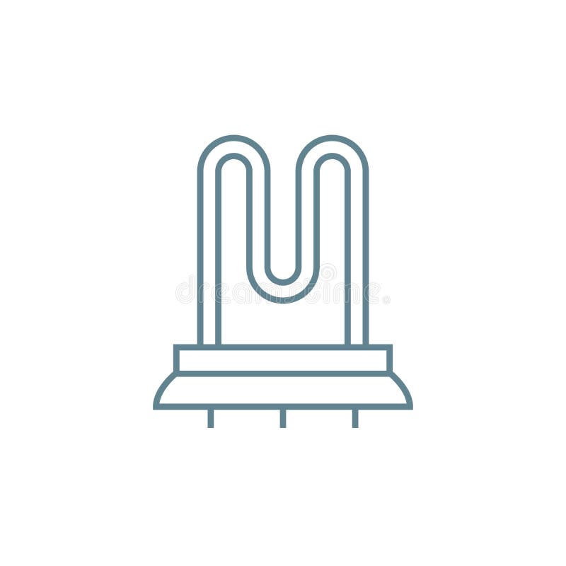 Concepto linear heated del icono del carril de toalla Muestra heated del vector del tren de la toalla, símbolo, ejemplo stock de ilustración Concepto linear heated del icono del carril de toalla Muestra heated del vector del tren de la toalla, símbolo, ejemplo stock de ilustración