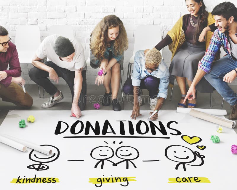 Concepto voluntario no lucrativo Fundraising de las donaciones de la caridad