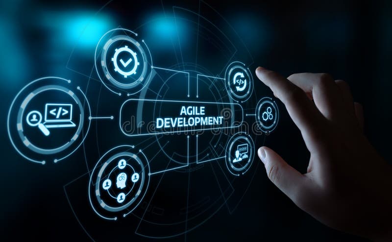 Concepto ágil de Techology de Internet del negocio del desarrollo de programas fotografía de archivo