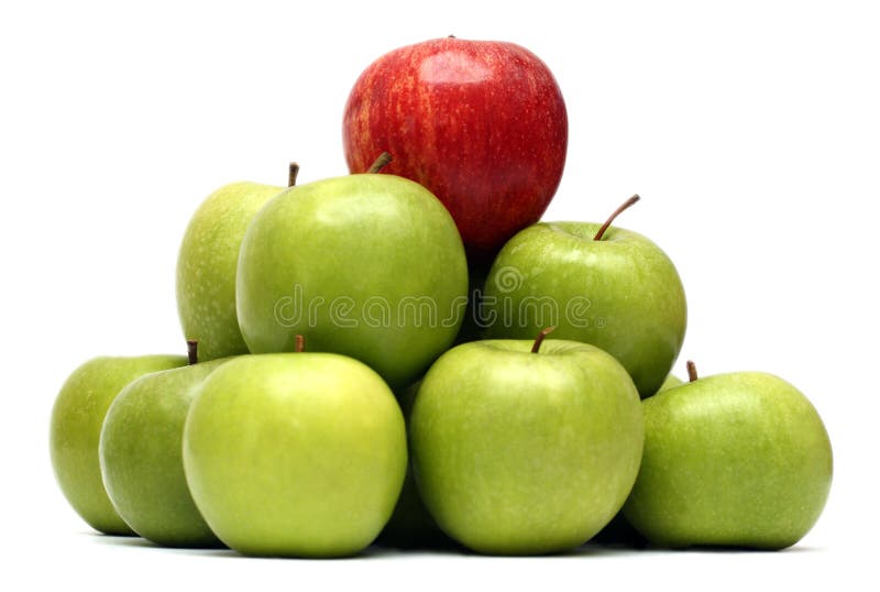Concepts de domination avec des pommes images stock Concepts de domination avec des pommes images stock