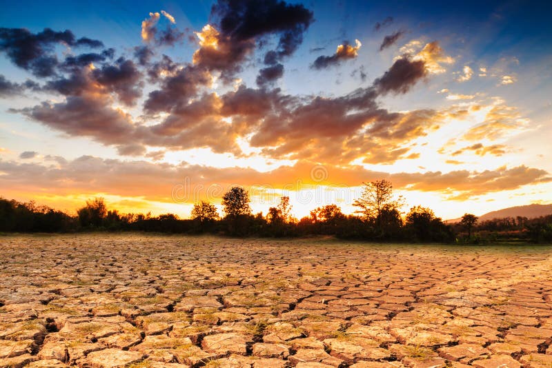 Concepts global warming problem resolution with over cracks royalty free stock image