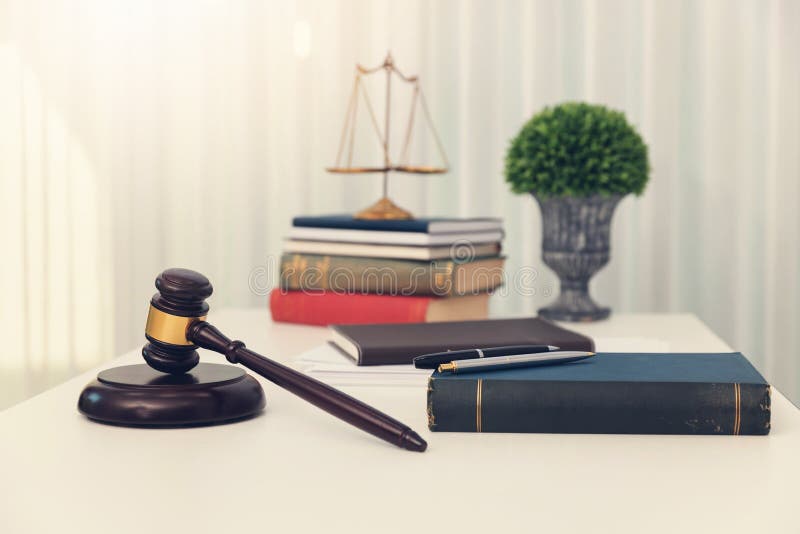 Concepts of Law, Lawyer Desk Office on Working Day Stock Image Image