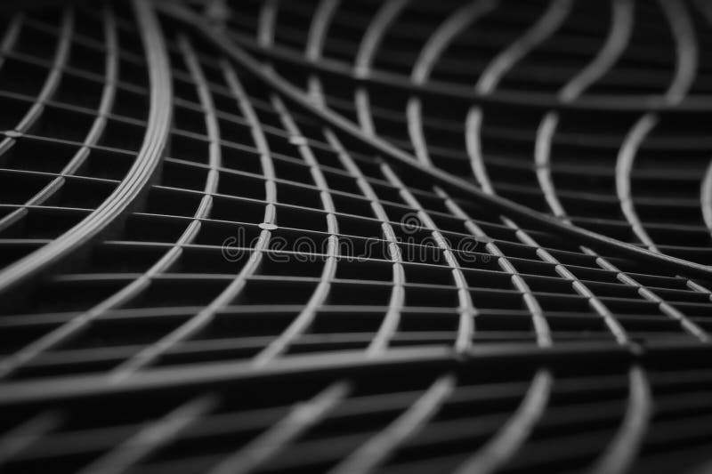 Conceptual abstract cyberspace background with gray molded plastic curved geometric sci-fi 3d lines portraying wired connection