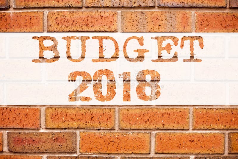 Conceptual Announcement Text Caption Inspiration Showing Budget 2018. Business Concept For New ...