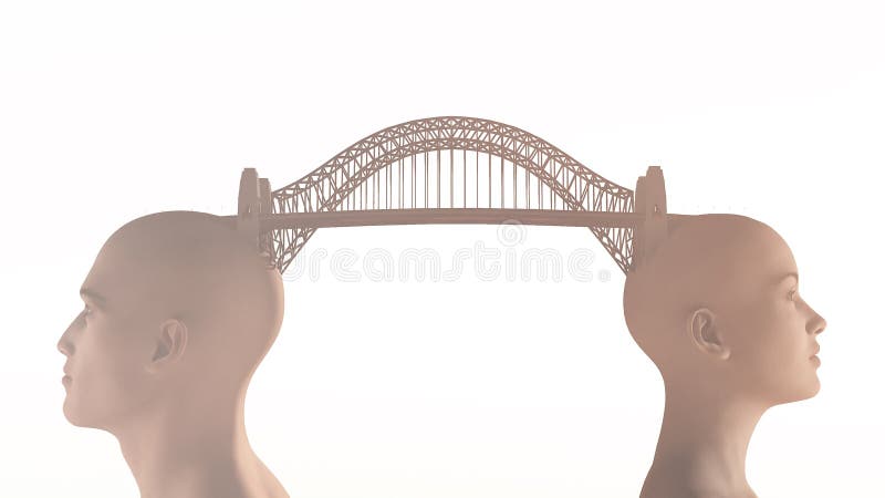 Conceptual bridge over water. royalty free stock images