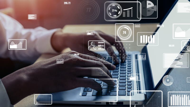 Conceptual business dashboard for financial data analysis stock illustration