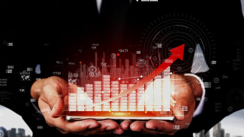 Conceptual business dashboard for financial data analysis stock illustration