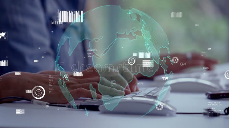 Conceptual business dashboard for financial data analysis royalty free illustration