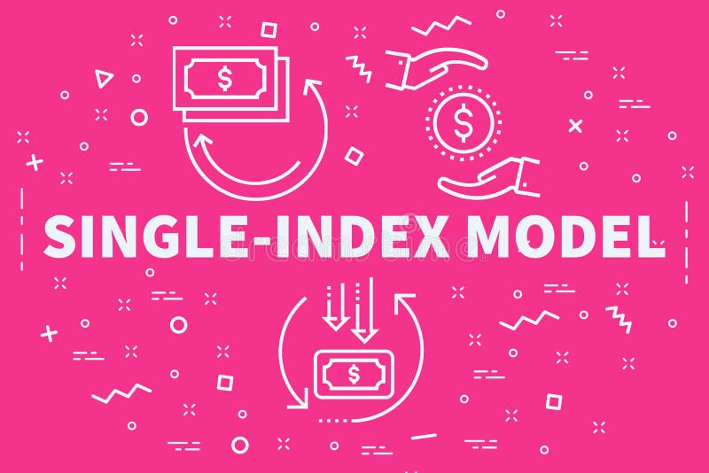 Conceptual business illustration with the words single-index mod. 