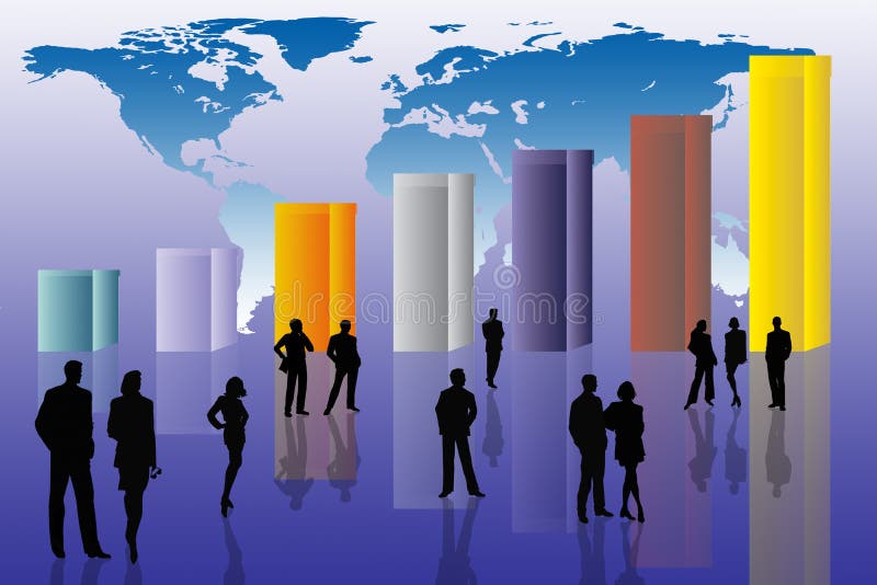 Conceptual business scene royalty free illustration Conceptual business scene royalty free illustration