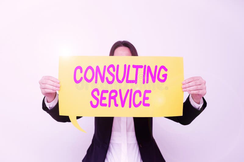 Handwriting text Consulting ServiceExperts that offers knowledge to a third party for a fee. Business idea Experts that royalty free stock photos