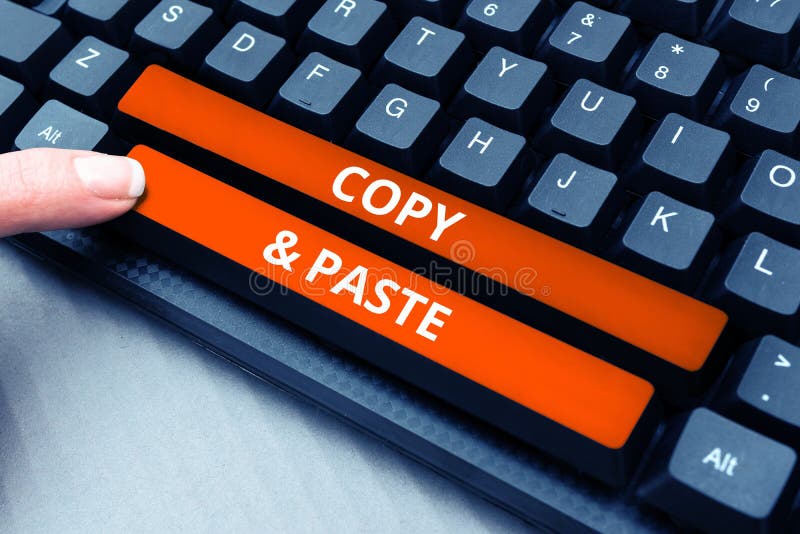 Sign Displaying Copy Paste. Conceptual Photo an Imitation, Transcript