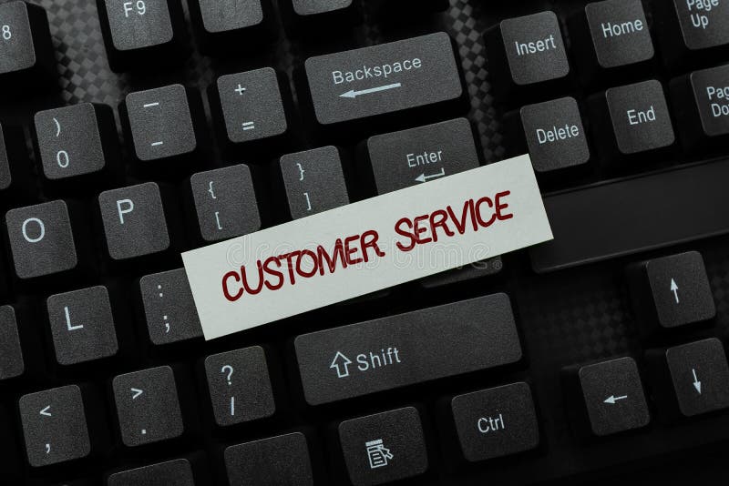 Conceptual Caption Customer Service. Business Idea Direct Interaction