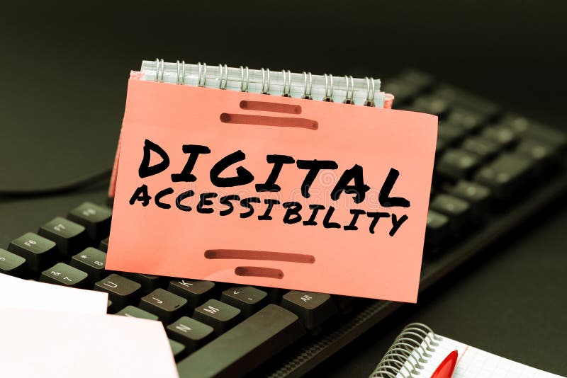 Conceptual Caption Digital Accessibility. Conceptual Photo Electronic