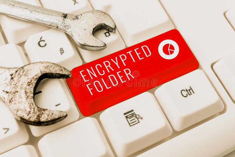 Conceptual caption Encrypted Folderprotect confidential data from attackers with access. Business overview protect. Handwriting text Encrypted Folderprotect confidential data from attackers with access, Business concept protect confidential data from attackers with access