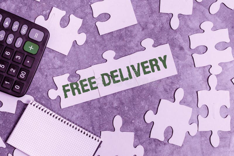 Text Caption Presenting Free Delivery. Concept Meaning Shipping Package