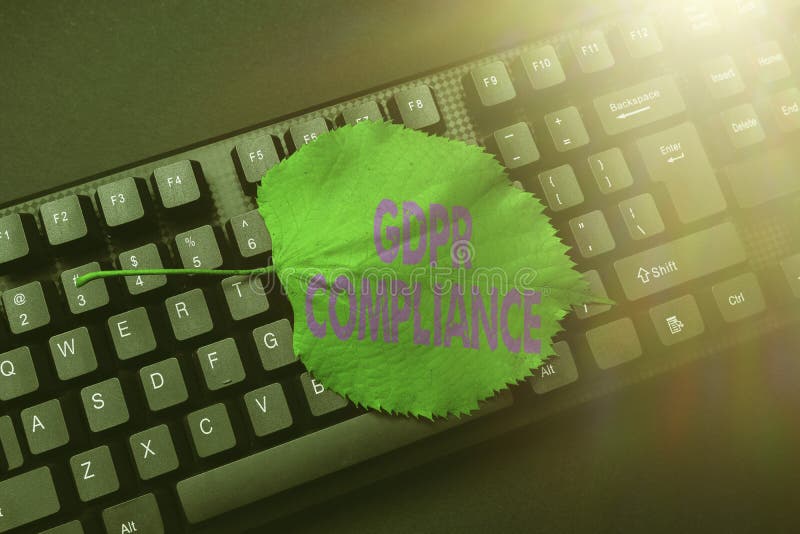 Conceptual caption Gdpr Compliance. Conceptual photo protection and privacy of the European Union showing Creating royalty free illustration