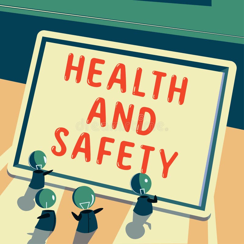 Conceptual Caption Health and Safety. Business Concept Taking the ...