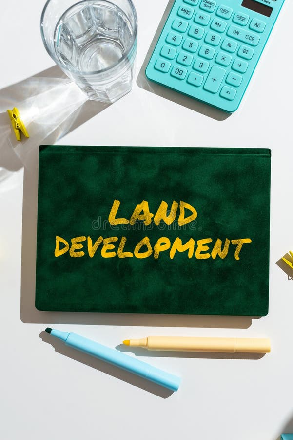 Text Showing Inspiration Land Development. Business Concept Process of