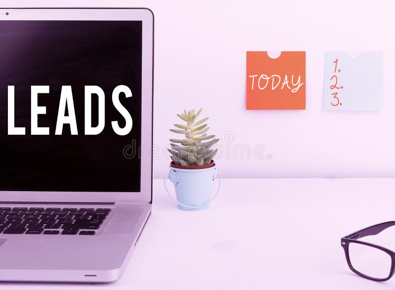 Conceptual caption Leads. Business overview demographic information of customer interested in specific product royalty free stock photography