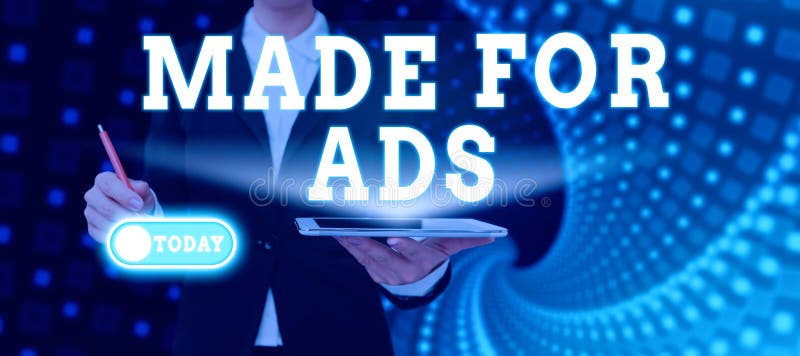 Conceptual Caption Made for Ads. Business Concept Marketing Strategies