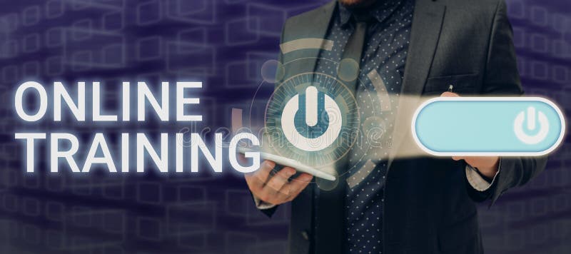 Sign Displaying Online TrainingTake the Education Program from the