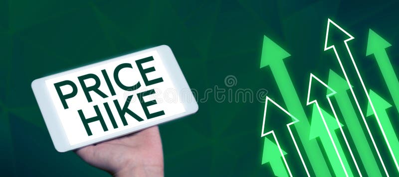 Conceptual caption Price Hike. Concept meaning sum of values that customer gives up to gain the benefits of having. Hand writing sign Price Hike, Business concept sum of values that customer gives up to gain the benefits of having