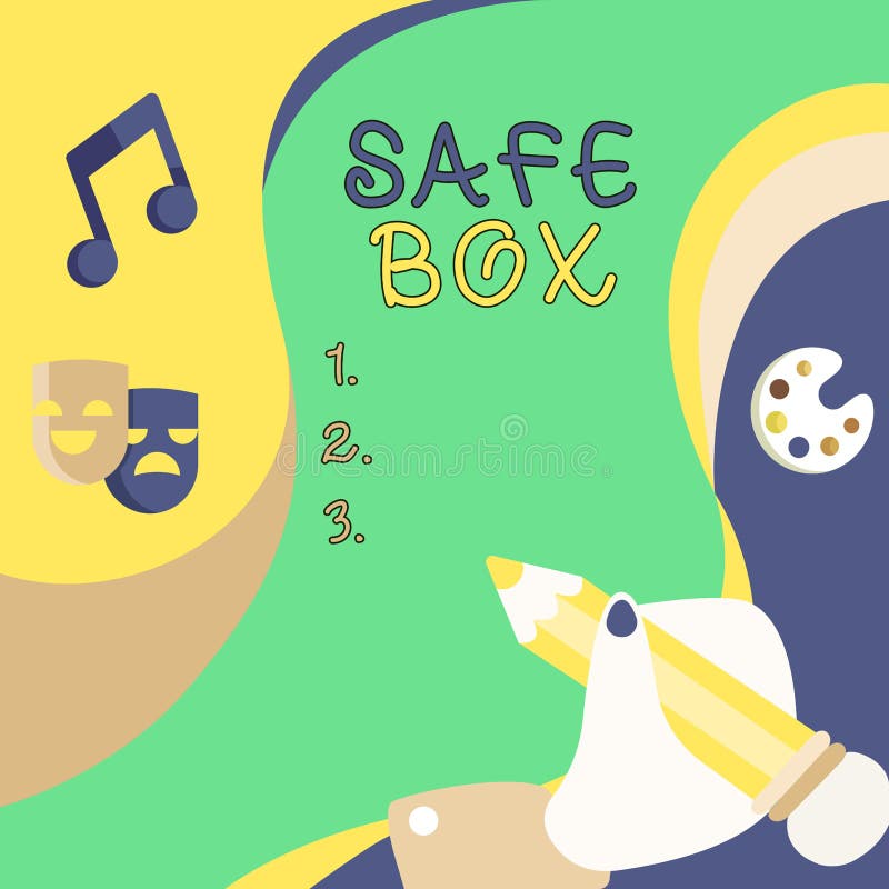Conceptual Caption Safe Box. Concept Meaning a Small Structure Where