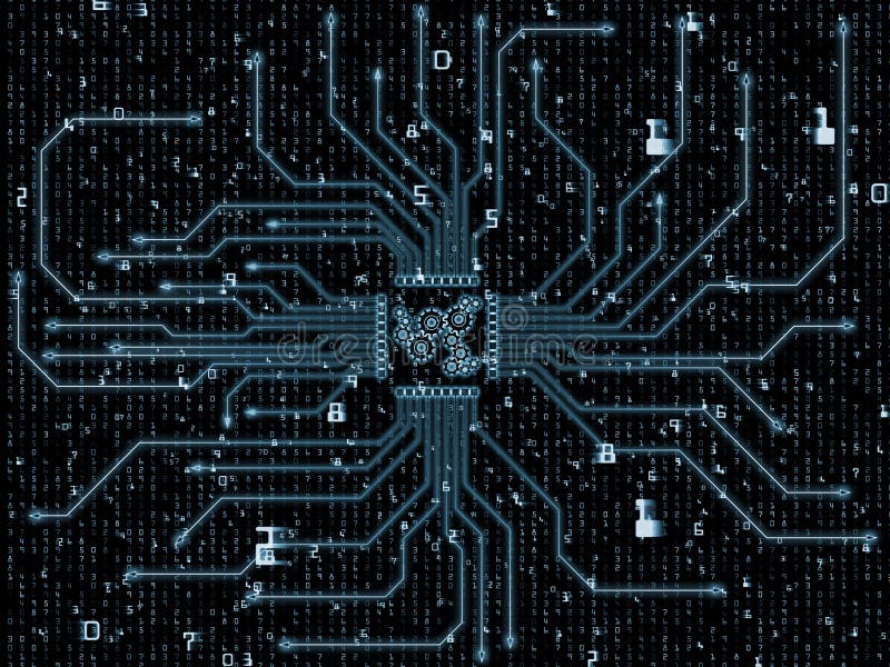 Conceptual CPU Realm stock illustration