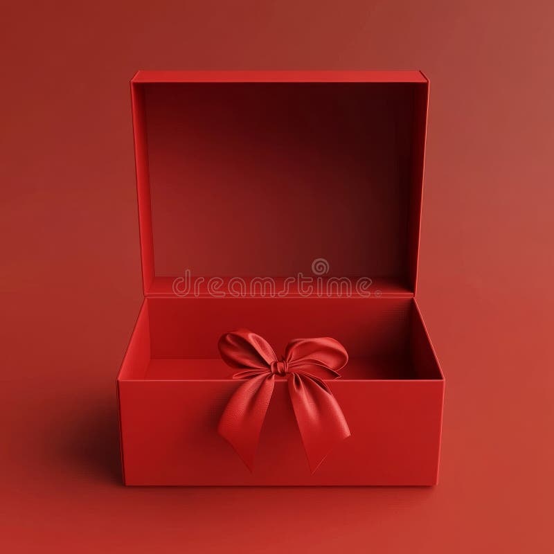 Conceptual 3D rendering of blank opening gift boxes for christmas, valentines, and Chinese New Year days decoration. stock illustration