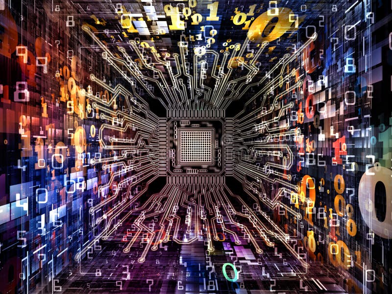 Conceptual Digital Processor royalty free illustration
