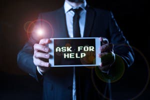 Conceptual Display Ask For Help Concept Meaning Request To Support Conceptual Display Ask For Help Concept Meaning Request To Support