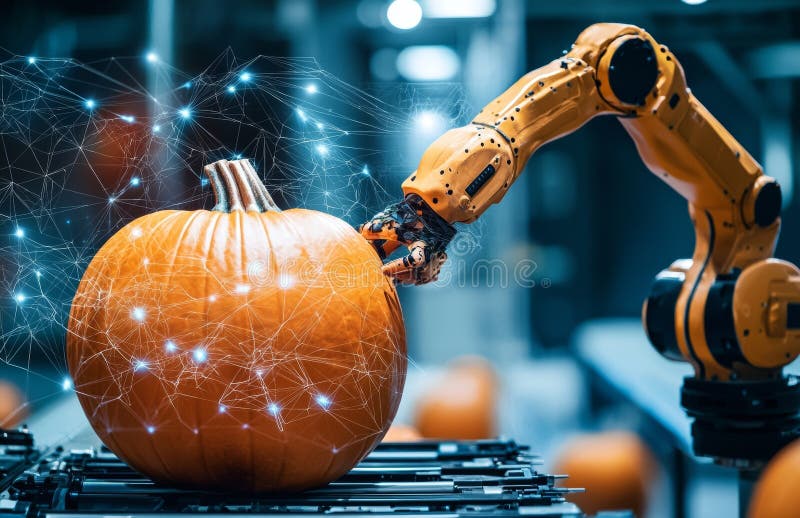 Conceptual display and assistant robot for agriculture technology stock photos