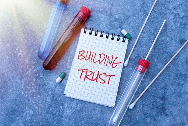 Conceptual display Building Trust. Word Written on activity of emerging trust between showing to work effectively royalty free stock photos