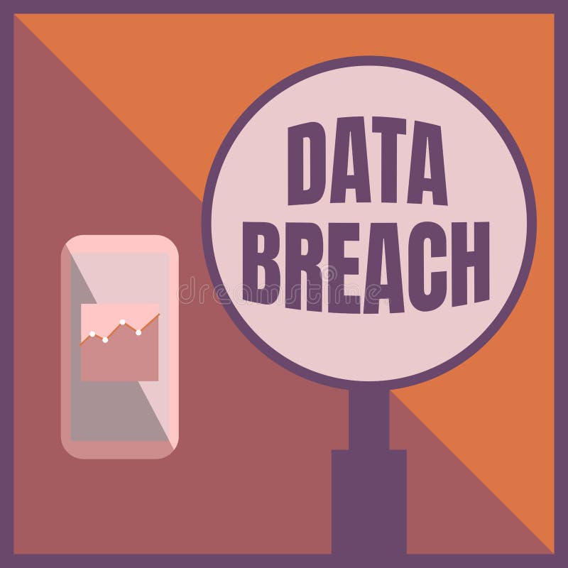 Conceptual Display Data Breach. Concept Unauthorized Release