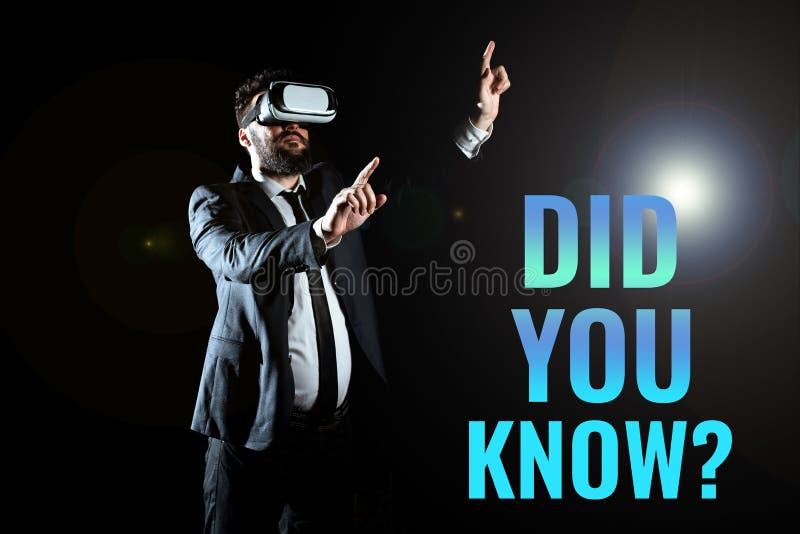 Conceptual Display Did You Know. Conceptual Photo Fun Facts and Figures