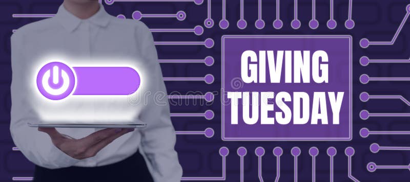 Conceptual display Giving Tuesday. Internet Concept international day of charitable giving Hashtag activism. Text caption presenting Giving Tuesday, Business idea international day of charitable giving Hashtag activism