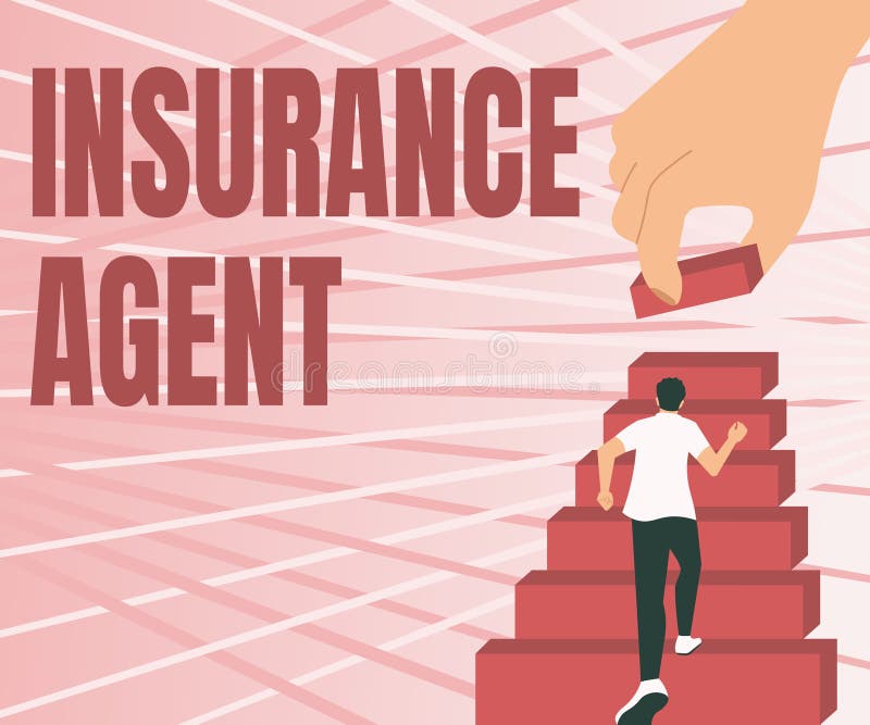 Conceptual Display Insurance Agent. Concept Meaning Person Who Works in