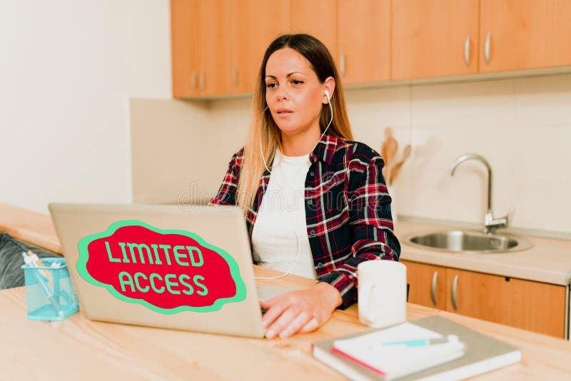 Conceptual display Limited Access. Business approach Having access restricted to a quite small number of points Abstract royalty free stock photo