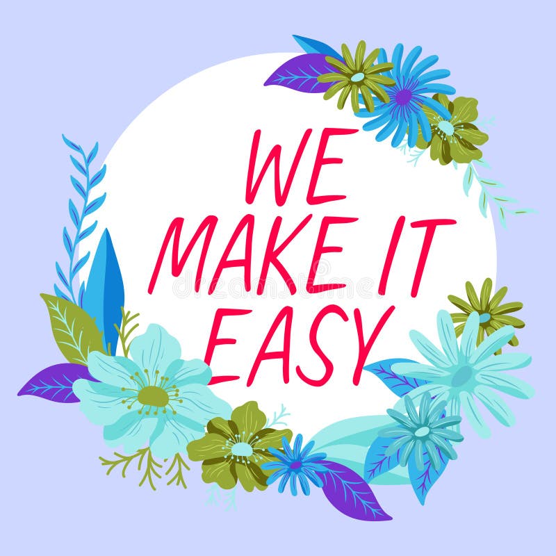 Text Caption Presenting we Make it Easy. Business Showcase Offering