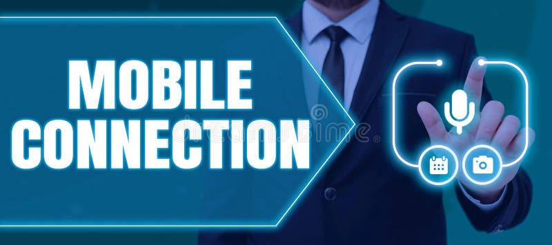 Conceptual display Mobile ConnectionSecure universal login solution using mobile phone. Word Written on Secure universal royalty free stock photos