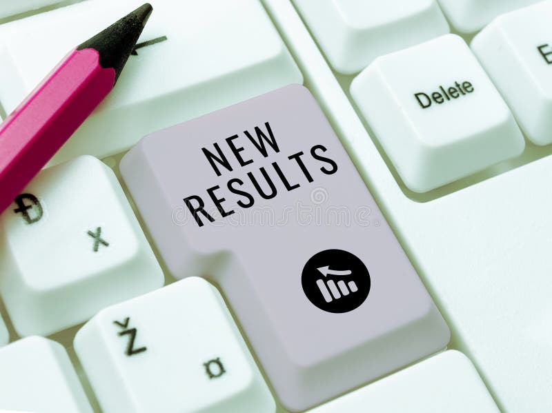 Conceptual display New Results. Internet Concept something that happens or exists because of something else royalty free stock photo
