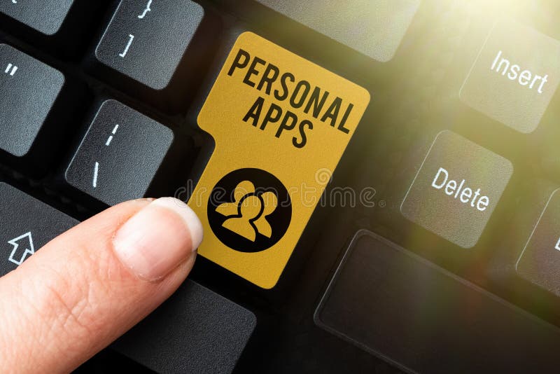 Conceptual display Personal Apps. Word Written on Organizer Online Calendar Private Information Data Publishing royalty free stock images