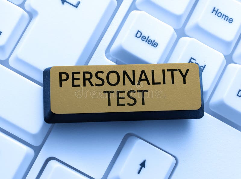 Conceptual display Personality Test. Conceptual photo A method of assessing human personality constructs stock photo