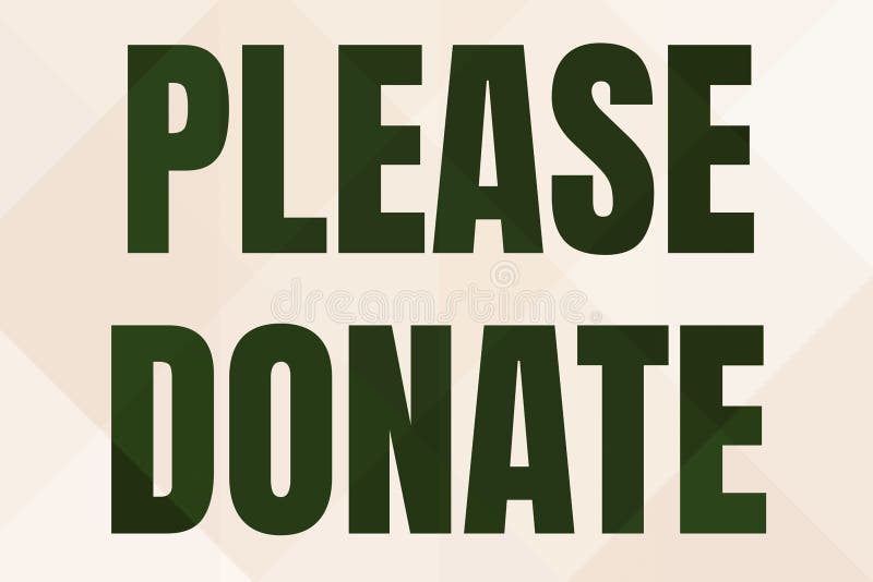 Please Donate Road Sign. Stock Photo, Picture and Royalty Free