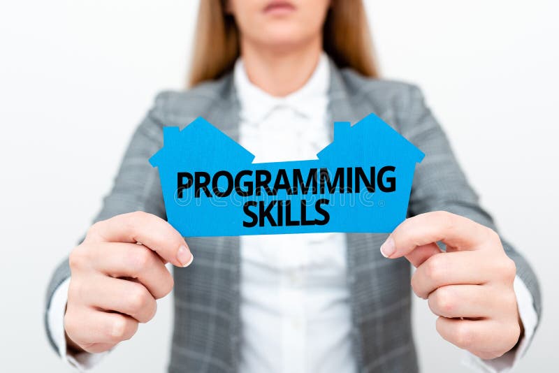 Text Caption Presenting Programming Skills. Business Approach Skills ...