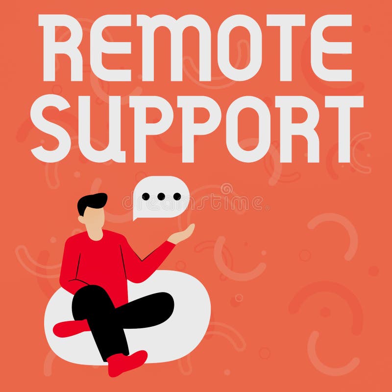 Conceptual Display Remote Support Word Written On Help Endusers To conceptual-display-remote-support-word-written-on-help-endusers-to