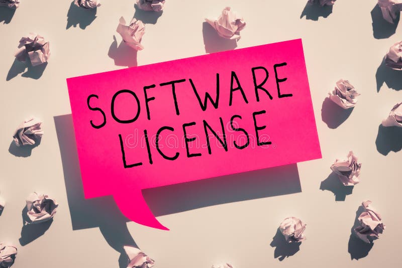 Sign Displaying Software License. Business Overview Delivery of a