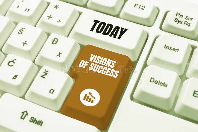Conceptual display Visions of Success. Business overview Clear End Result of Purpose Goal Perspective Plan royalty free stock photography